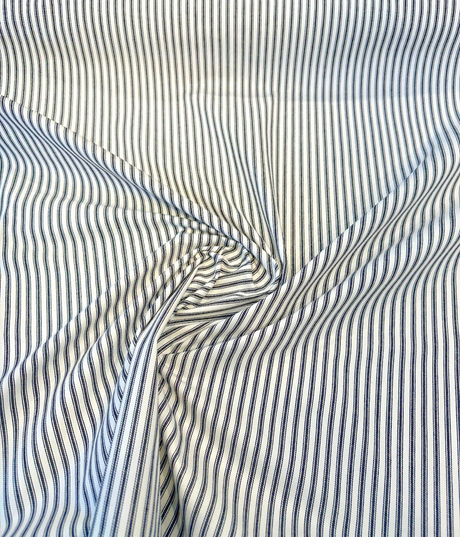 Waverly Classic Ticking Cotton Fabric - Black Classic Ticking Stripe, 54" Width (1 Yard)