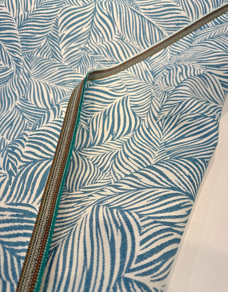 Adventure Tropical Sunbrella Fabric - Cerulean Blue, Reversible, 56" Width (1 Yard)