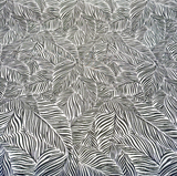 Sunbrella Adventure Tropical Black White Reversible Outdoor Fabric - Tropical Leaf Pattern, Black White, 56" Width (1 Yard)