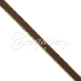 1/4" Satin With Gold Edge Ribbon - 50 Yards (Brown)