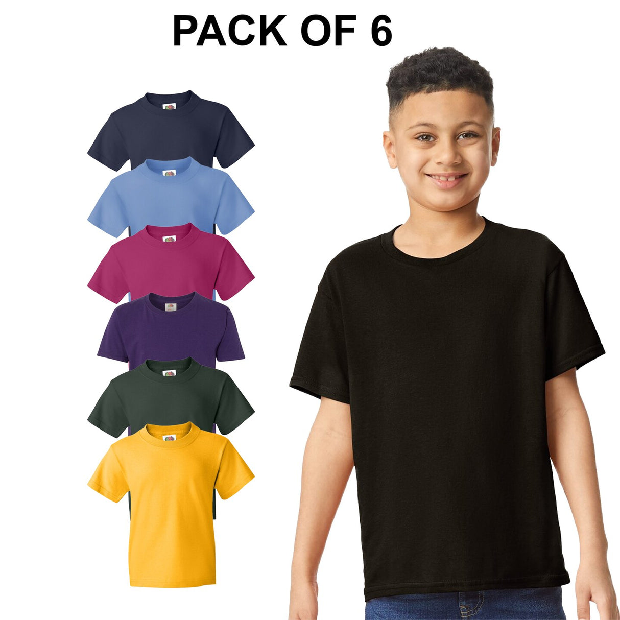 12 Pack: Gildan® Heavy Cotton Youth Short Sleeve Crew-Neck T-Shirt