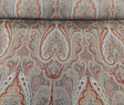 Waverly Set The Mood Damask Linen Blend Fabric - Twilight Red Damask, 54" Width (By The Yard)