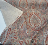 Waverly Set The Mood Damask Linen Blend Fabric - Twilight Red Damask, 54" Width (By The Yard)