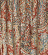 Waverly Set The Mood Damask Linen Blend Fabric - Twilight Red Damask, 54" Width (By The Yard)