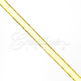 1/4" Satin With Gold Edge Ribbon - 50 Yards (Baby Maize)