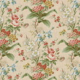 Lucinda Shell 100 Percent Cotton Fabric - Sand Floral, 55" Width (1 Yard)