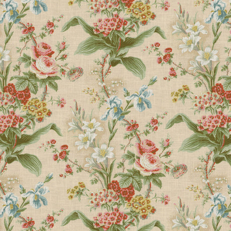 Lucinda Shell 100 Percent Cotton Fabric - Sand Floral, 55" Width (1 Yard)