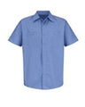 Red Kap Men's Tall Industrial Stripe Short Sleeve Work Shirt