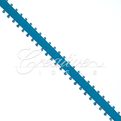3/16" Double Face Picot Ribbon - 50 Yards (Turquoise)