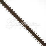 3/16" Double Face Picot Ribbon - 50 Yards (Brown)