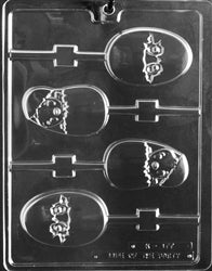 Hatched Animal on Egg Lolly Chocolate Mold