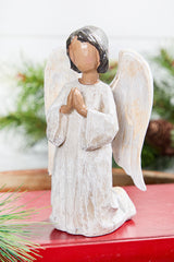 6.75 Inchi & 9 Inchi Resin Angel Set Christmas Holiday Decor (Prayer & Dove)