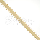 3/16" Double Face Picot Ribbon - 50 Yards (Light Brown)