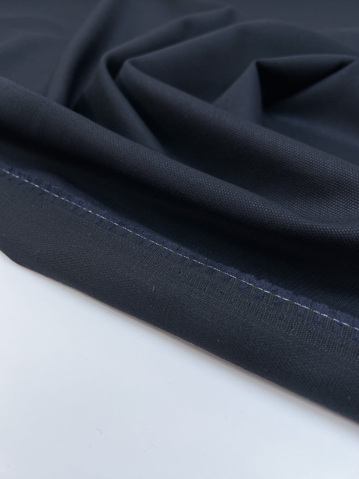Blue Wool Stretch Fabric