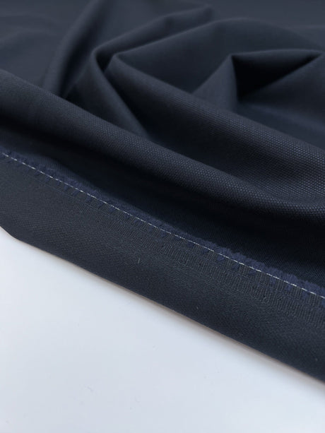 Blue Wool Stretch Fabric