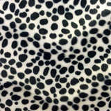 Faux Fur Fabric Dalmatian Dog Print Velboa