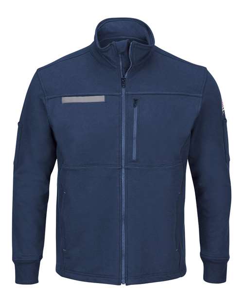 Bulwark Men's Tall Flame-Resistant Zip Front Fleece Jacket