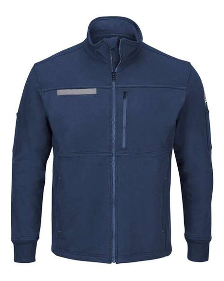 Bulwark Men's Tall Flame-Resistant Zip Front Fleece Jacket