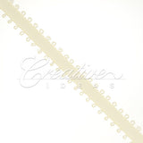3/16" Double Face Picot Ribbon - 50 Yards (Ivory)