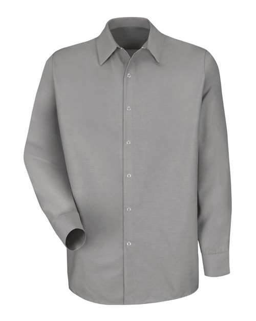 Red Kap Men's Tall Specialized Pocketless Poplin Long Sleeve Work Shirt