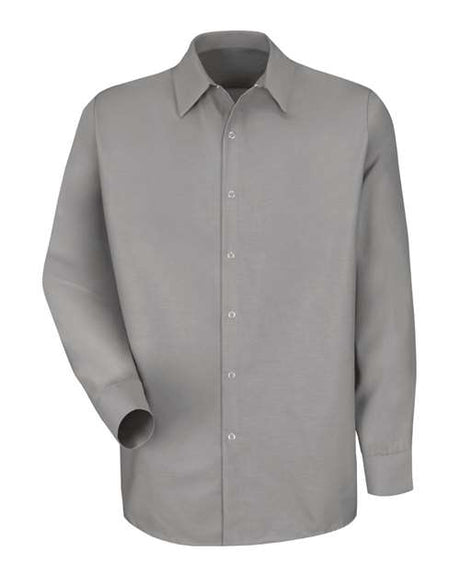 Red Kap Men's Tall Specialized Pocketless Poplin Long Sleeve Work Shirt