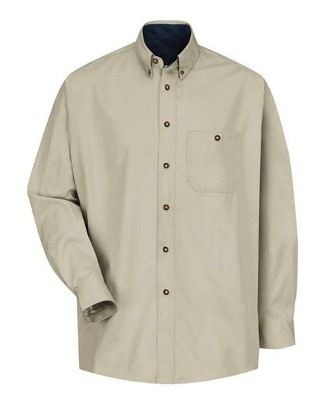 Long Sleeve Cotton Contrast Dress Shirt