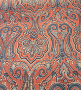 Waverly Clubroom Paisley Damask Majesty Red Chenille Fabric - Paisley Damask, Majesty Red, 54" Width (1 Yard)