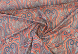 Waverly Clubroom Paisley Damask Majesty Red Chenille Fabric - Paisley Damask, Majesty Red, 54" Width (1 Yard)