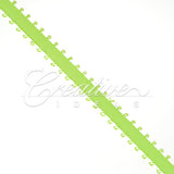 3/16" Double Face Picot Ribbon - 50 Yards (Apple Green)
