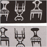 1.625" Black/White French Jacquard Ribbon