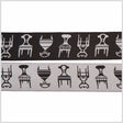 1.625" Black/White French Jacquard Ribbon