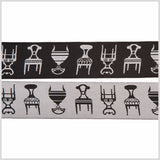 1.625" Black/White French Jacquard Ribbon