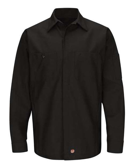 Red Kap Men's Tall Long Sleeve Automotive Crew Shirt