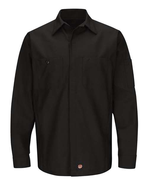 Red Kap Men's Tall Long Sleeve Automotive Crew Shirt