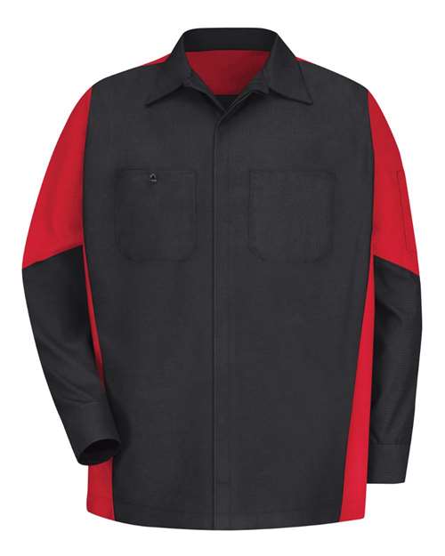 Red Kap Men's Tall Long Sleeve Automotive Crew Shirt