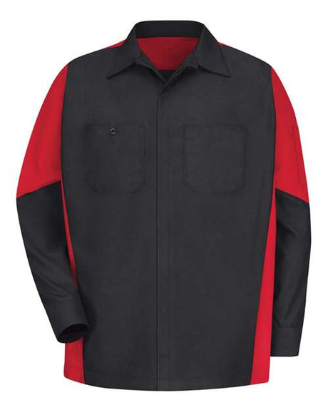 Red Kap Men's Tall Long Sleeve Automotive Crew Shirt
