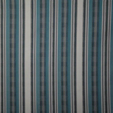 Sunbrella Pindler Mojave Twill Solution Dyed Acrylic Fabric - Turquoise, Brown, White Striped Geometric, 54" Width (1 Yard)