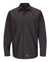 Red Kap Men's Tall Long Sleeve Automotive Crew Shirt