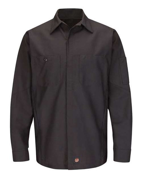 Red Kap Men's Tall Long Sleeve Automotive Crew Shirt