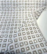 Sunbrella Kindle Silk Solution Dyed Acrylic Fabric - Geometric Prints, Dark Beige, 54" Width (1 Yard)