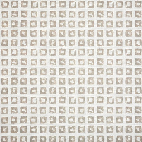 Sunbrella Kindle Silk Solution Dyed Acrylic Fabric - Geometric Prints, Dark Beige, 54" Width (1 Yard)