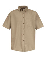 Red Kap Men's Tall Poplin Short Sleeve Dress Shirt