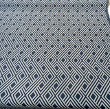 Sunbrella Integrated Acrylic Fabric - Indigo Blue, Diamond Ogee Geometric, 54" Width (1 Yard)