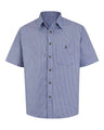 Men's Tall Mini-Plaid Uniform Short Sleeve Shirt