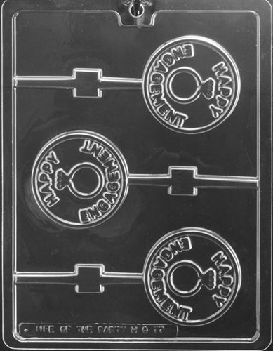 Happy Engagement Lolly Chocolate Mold - LPW077
