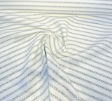 Sunbrella Stitchy Stripe Spa Solution Dyed Acrylic Fabric - Blue And Gray Stripes On White Off-White Background, 54" Width (1 Yard)