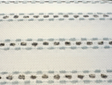 Sunbrella Stitchy Stripe Spa Solution Dyed Acrylic Fabric - Blue And Gray Stripes On White Off-White Background, 54" Width (1 Yard)