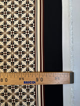Printed Polyester Beige Black Striped Geometric