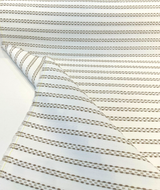 Sunbrella Stitchy Stripe Linen Taupe Solution Dyed Acrylic Fabric - Taupe And Linen Stripes, 54" Width (1 Yard)