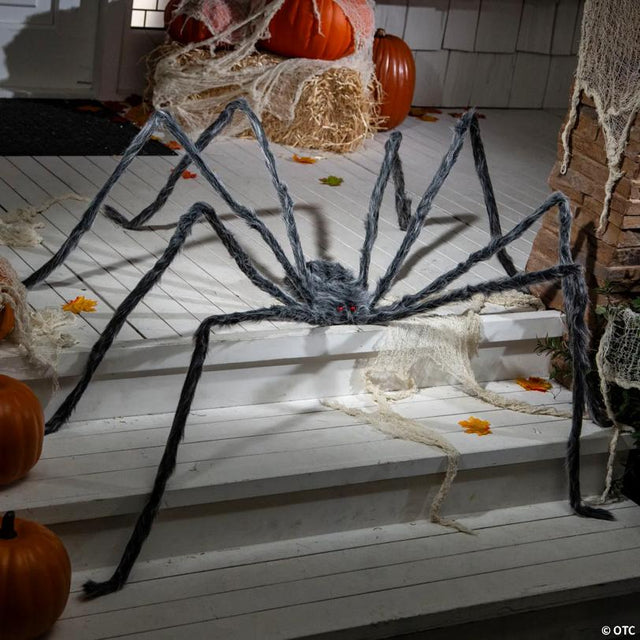 86" Giant Gray Spider Decoration